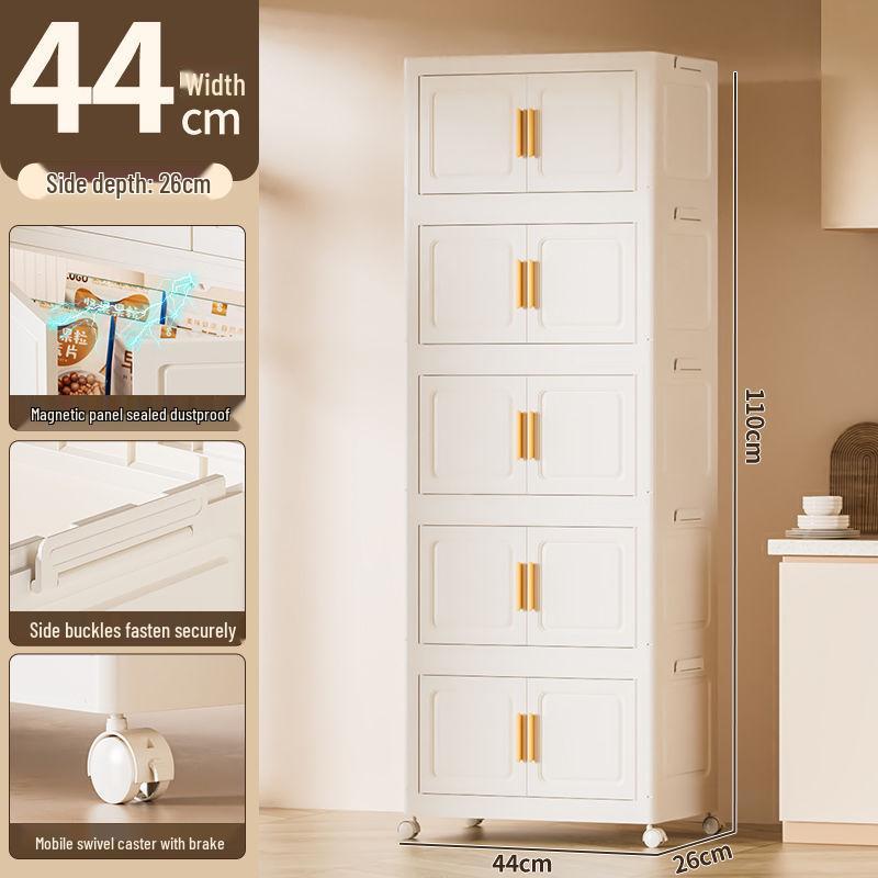 Foldable Multi-Layer Plastic Storage Cabinet for
