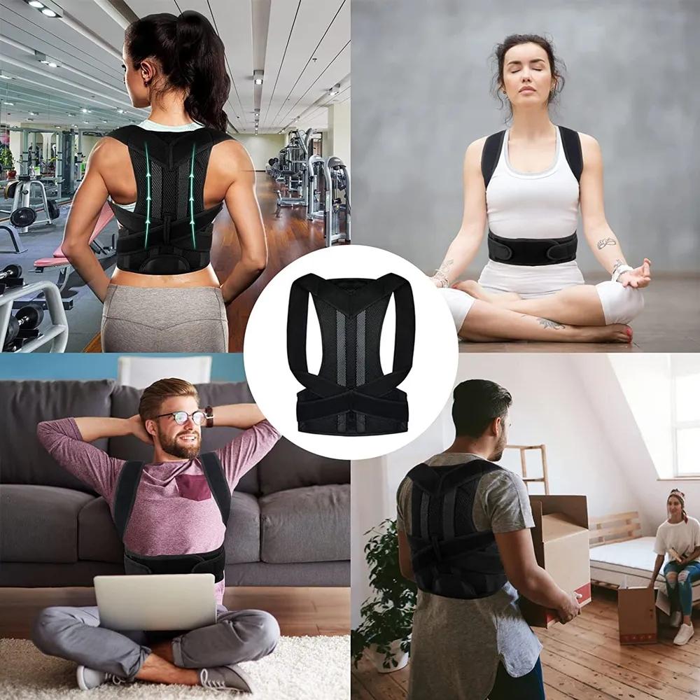Back Brace Posture Corrector for Men Women Back Lumbar Shoulder Posture Support Pain Relief Muscle Memory Support Straightener