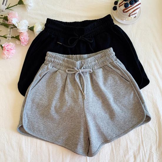 Sommer-Sport-Shorts für Damen, hohe Taille, atmungsaktiv, weites Bein, Hotpants mit Taschen für lässige Aktivkleidung