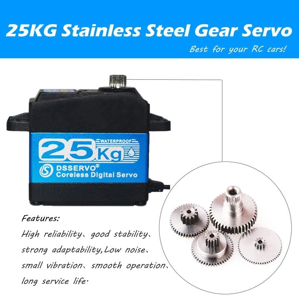 DS3225PRO Coreless Digital Servo Motor 25KG 7.4V | 180° Rotation | Stainless Aluminum Gears | For Robotics, 1/10 Baja Cars, RC Trucks