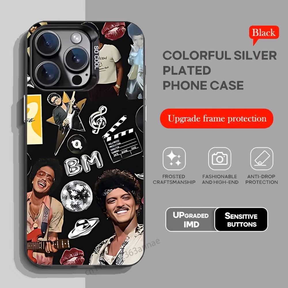 

Чехол для телефона певца B-Бруно Марса для iPhone 15 16 Pro Max Air SE 11 13 Pro 14 Plus 12 11Pro 15Pro Max 16e iPhone14Pro