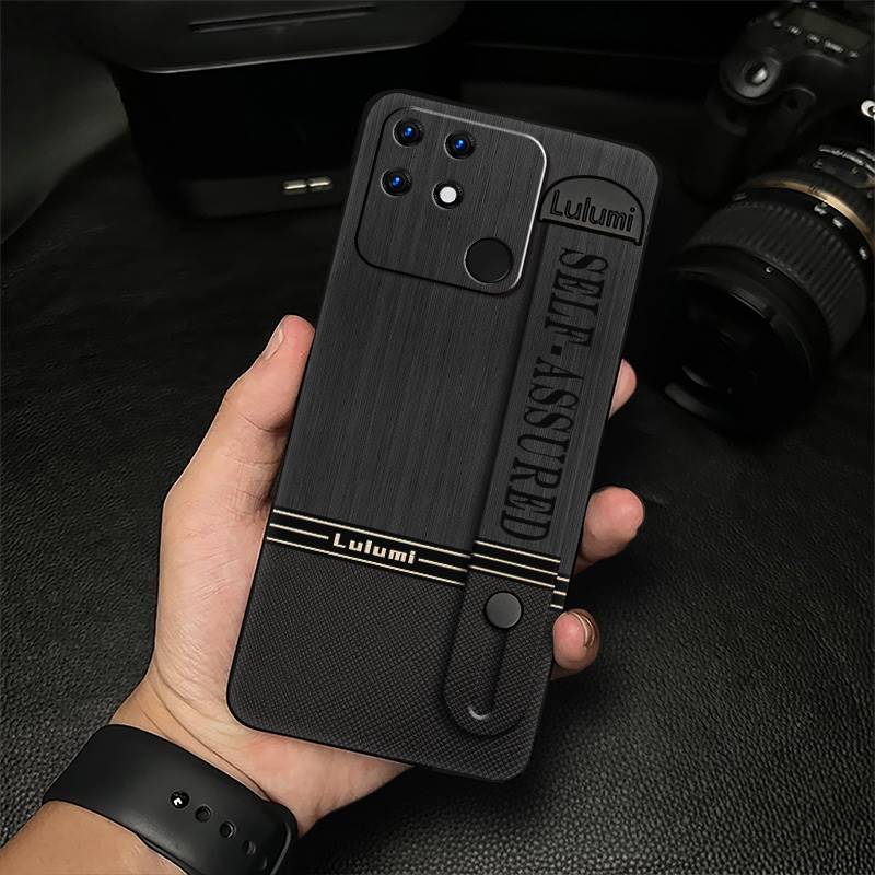 Anti-knock Anti-dust Phone Case For OPPO Realme Narzo 50A Plain color Commerce Kickstand Fashion Design Protective