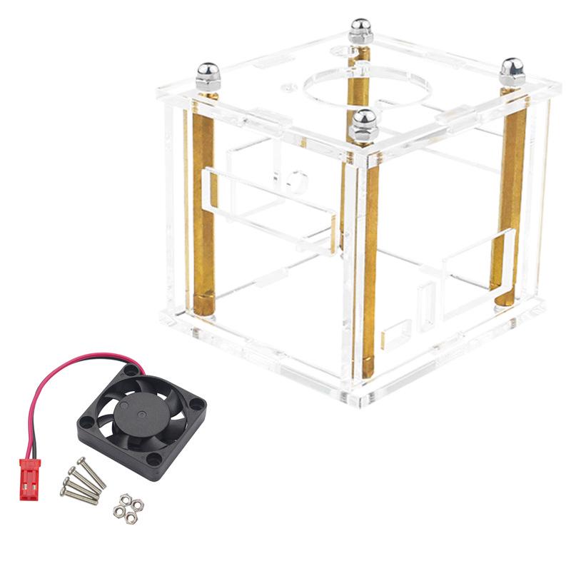 Orange Pi Zero 3 Acrylic Case with Fan & Heatsink - Protective Enclosure