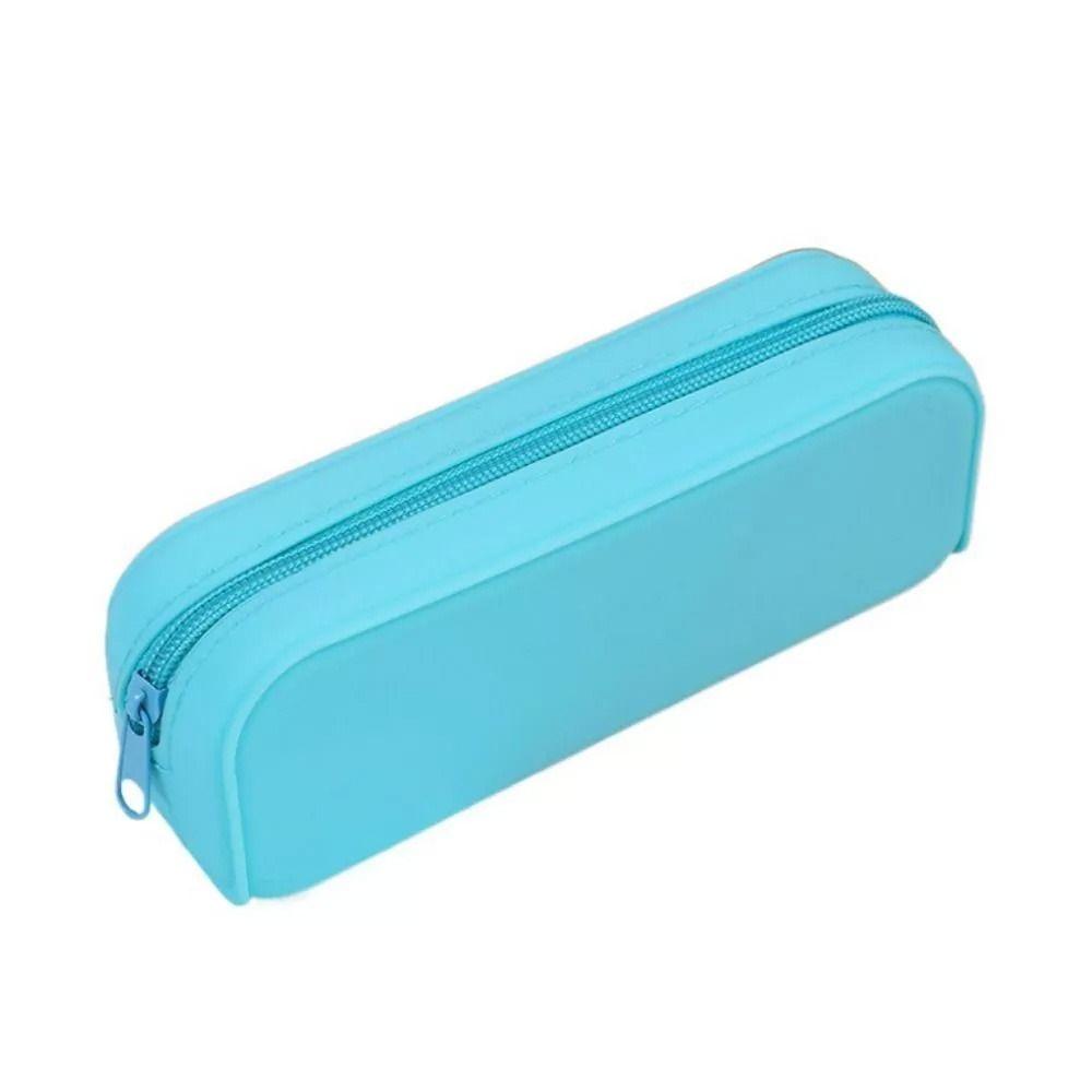 Large Capacity Pen Bag Silicone Stationery Bag Creative Pencil Case  Student