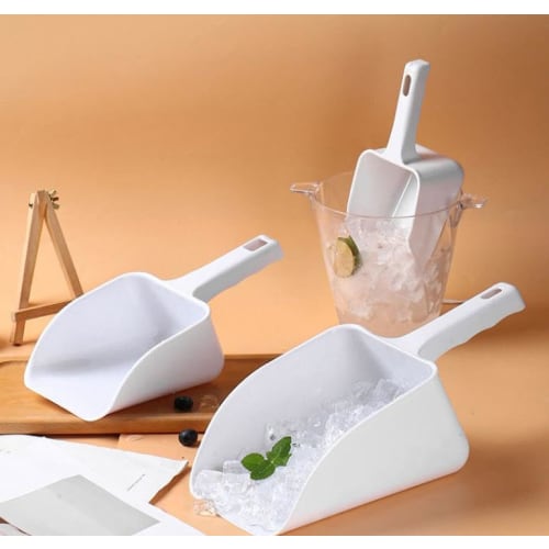 Plastic Ice Scoop, Ice Shovel, Ice Scoop for Snacks, Sugar, Flour, Thickened Large Refrigerator Ice Maker, Small Flour Scoop, Ice Spatula, Multi-Funct
