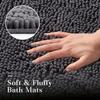 Chenille Bathroom Rug Super Absorbent Non-Slip Bath Mat Soft Fluffy Shaggy Floor Mat for Bathroom Shower Machine Washable