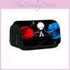 Jujutsu Kaisen Pattern Double Layer Flip Cover Stationery Storage Pencil Bag For Middle School Students