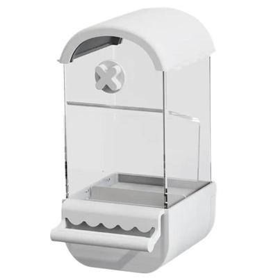Automatic Bird Feeders Screw On Cage for Indoor Bird Feeders Transparent Visiable Large Capacity Bird Feeding Tool HX6C