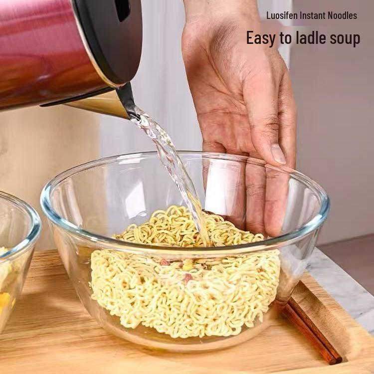 Heat-Resistant Glass Bowl - Salad & Dough Bowl, High-Temperature Calcium Sodium Glass Tableware