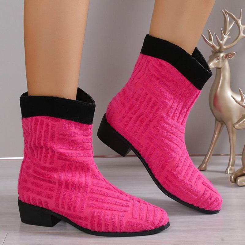Winter new fashion women's boots suede sleeve artificial short plush square heel boot cover to keep warm