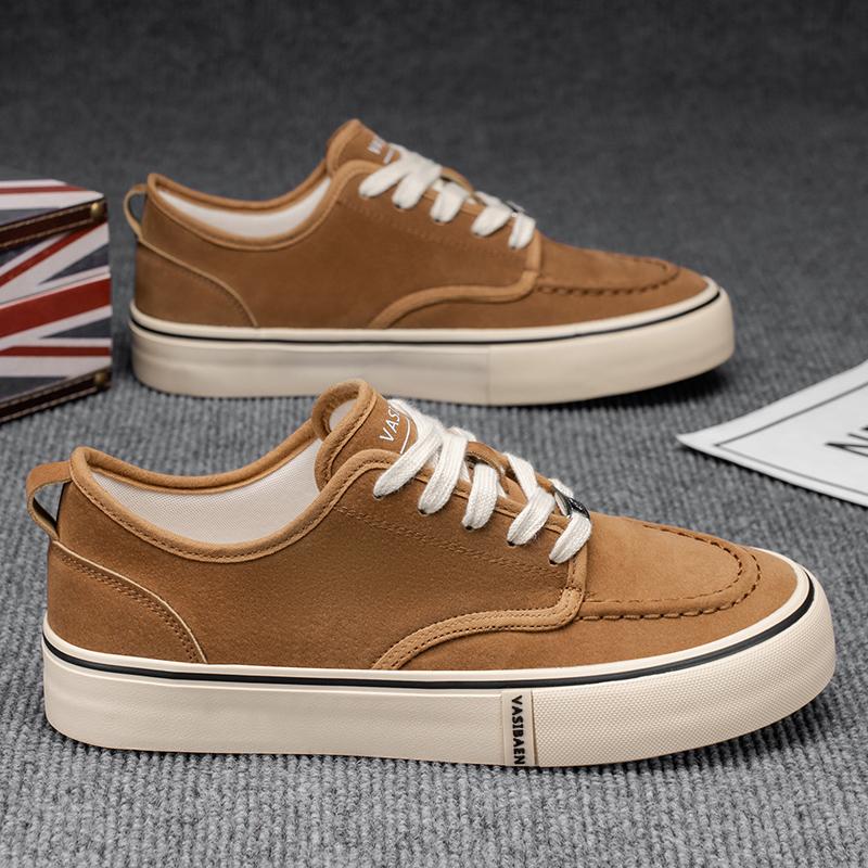 Men 's Casual Four Seasons Fashion Canvas Skateboarding Students Comfortable Sneakers Boys Trending Soft Sole Breathable Shoes