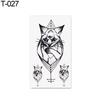 Trigram Animal Temporary Fake Tattoo Sticker Body Art avtagbar dekal