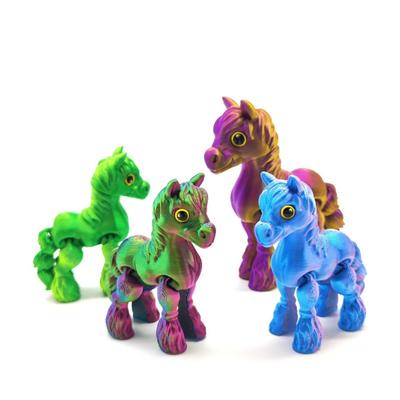 1PC 3D Printing Pony Full Body Joints Movable Children's Toys Creative Ornaments Handicrafts Animal Models