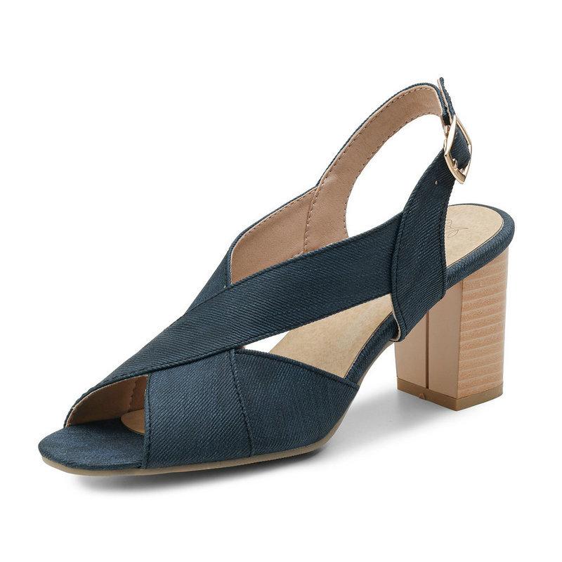 

Fish-mouth Chunky High Heeled Sandals with Hollowed Out Heels for Women 34