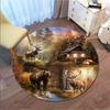Wilderness Cabin Serenity Round Rug Home Soft Decorative Anti Slip Yoga Table And Chair Mat Carpet Outdoor Floor Mat Carpet S7