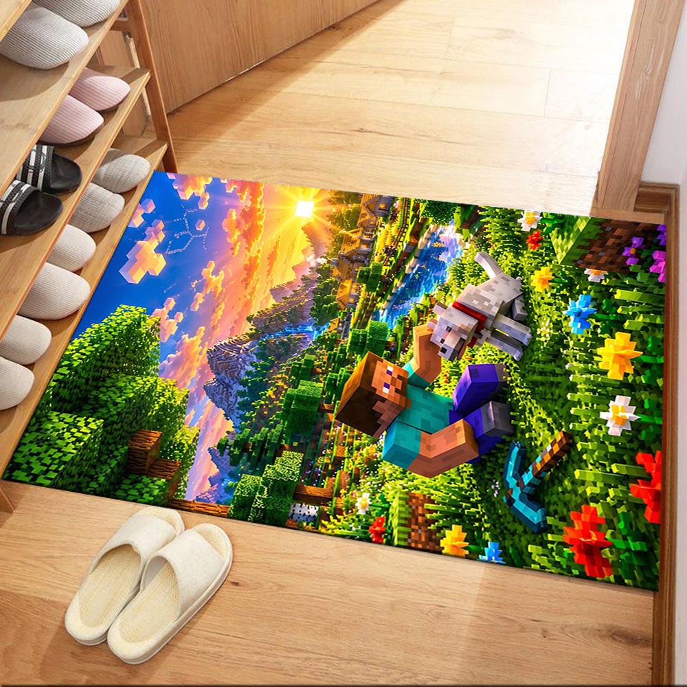 Minecraft 333 Area Rug Suitable for Kitchen Decorate room Living Rooms Entryway Anti-slip Rug Decorate Offices Spiritual Gift