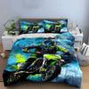 Motorcyclist on vibrant background. Bedding sets Duvet cover sets Duvet covers Pillowcases(1 * Duvet Cover 2 * Pillowcases without duvet insert)