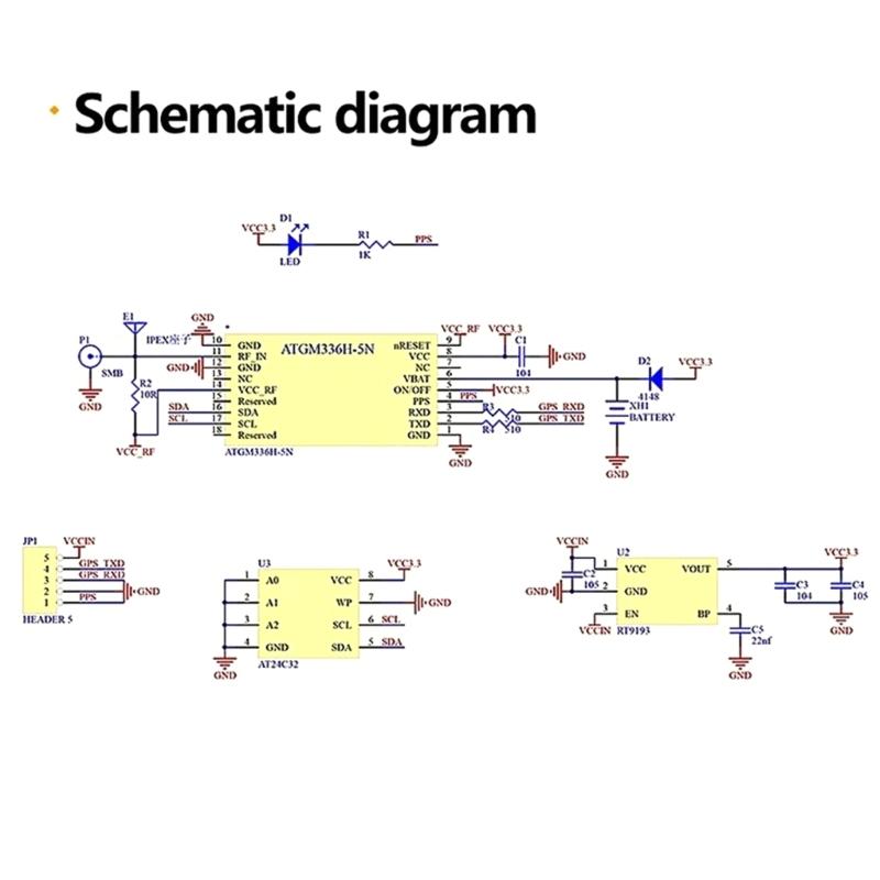 ATGM336H Flight Control Satellite Positioning Navigator Module Low Power GLONASS Receiver for Drones and Robotics