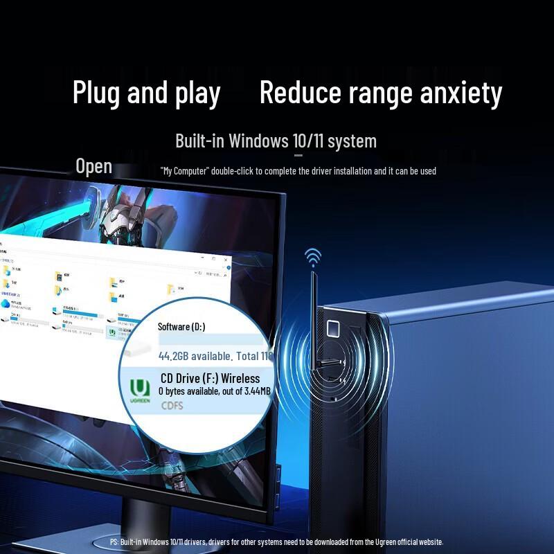 UGREEN AX900 WiFi 6E Driver-Free USB Wireless Adapter (CN version)