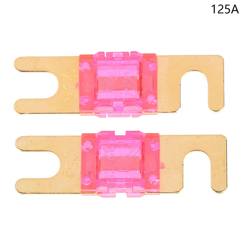 2 Stücke Vergoldete Bolzen Autosicherungen Mini Auto Audio Sicherung 20A 30A 40A 50A 60A 70A 80A 100A 120A 125A 150A 175A 200A 32V Auto Sicherung