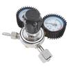 CO2 Regulator 2 Gauges Double Stage Precise Control Metal Construction M16x1.5 G5 8in 14 Out for CO2 Tank Pressure