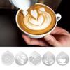 5 PCS/set Stainless Steel Lattes Art Stencils  Cappuccinos Art Templates