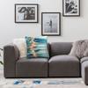Coral Blue Teal Ocean Fluid Square Pillowcase Polyester Linen Velvet Creative Zip Decorative Room Cushion Cover