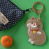 Maneki-neko Fortune Cat Pendant Keyring Lovely Access Control Card Pendant  Kids