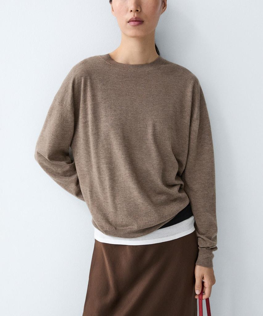 Masimodutti Wool Blend Fine Knit Sweater
