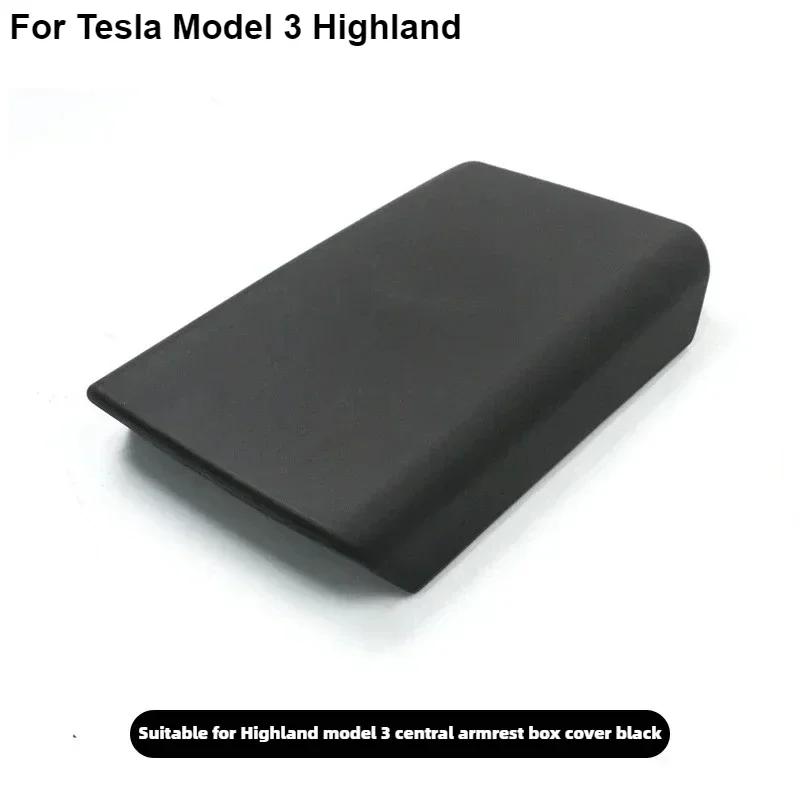 For Tesla Model 3 Y 2024 2024 Accessories Armrest Protector Box Cover White Soft TPE Center Console Panel Pad Model3 Highland
