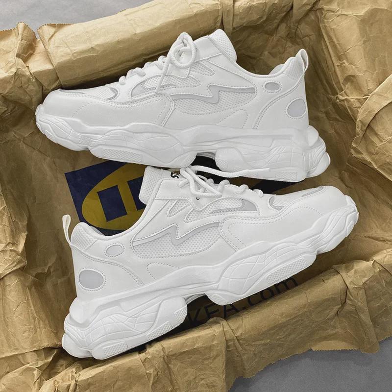 

2024 Men s Trendy Casual Sports Shoes - Thick Sole, Youthful Style for Spring and Autumn 41 білий
