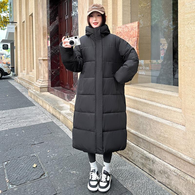 

Winter down cotton-padded clothes women s loose knee-length winter new women s cotton-padded clothes, cotton-padded jackets, warm and thick coats S чорний