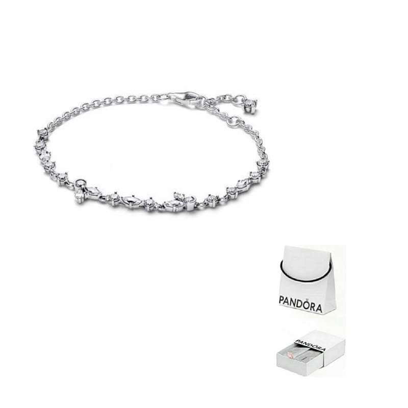 Pandora 925 Sterling Silver Synthetic Cubic Zirconia Bracelets Women's 592631C01