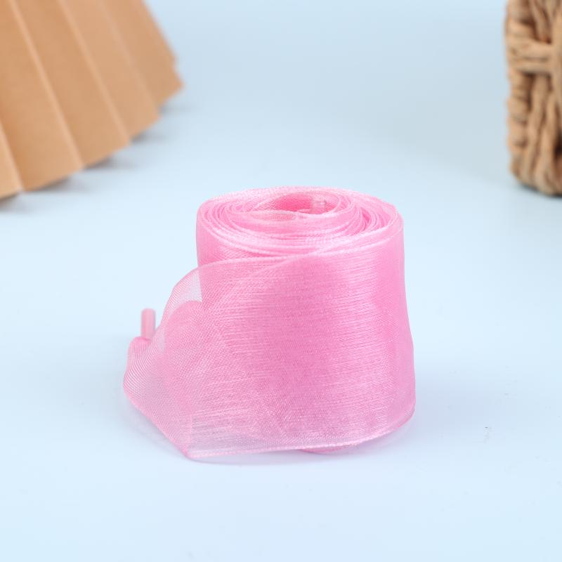 1Pair 4cm Wide Organza Shoe Strings 160cm Woman Bow Shoelaces Flat Silk Satin Ribbon Canvas Sneakers Sport Shoes Laces'