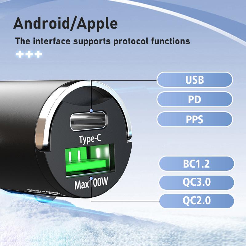 BBBO4 Car Accessories Phone Charger Pull Ring Power Adapter For Ford mk2 mk3 Ranger Mondeo mk4 S-MAX Kuga Mustang Fusion