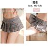 Sexy two-dimensional short pleated plaid short skirt sexy JK college style, mini hip-length uniform