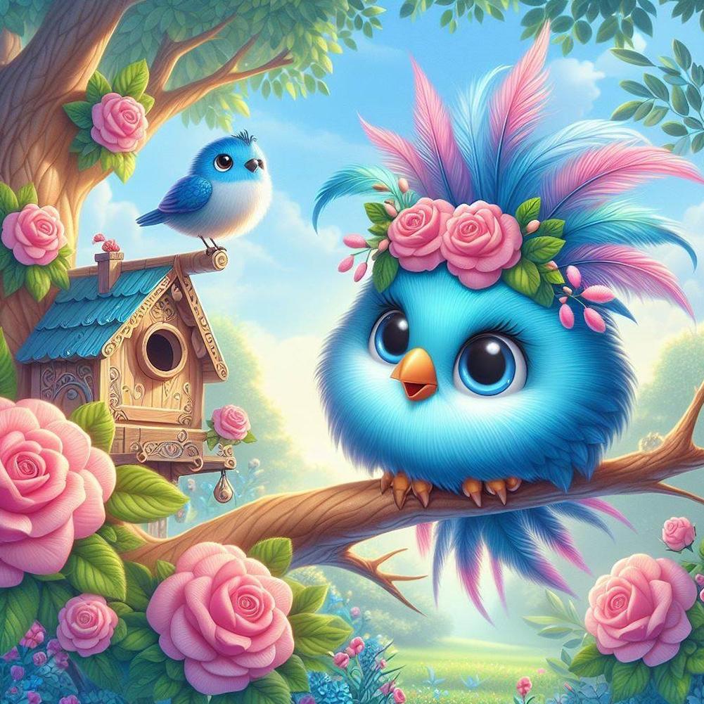 5D DIY Full Round Drill Diamond Painting Animal Kit Home Decor Art Craft 40x40cm