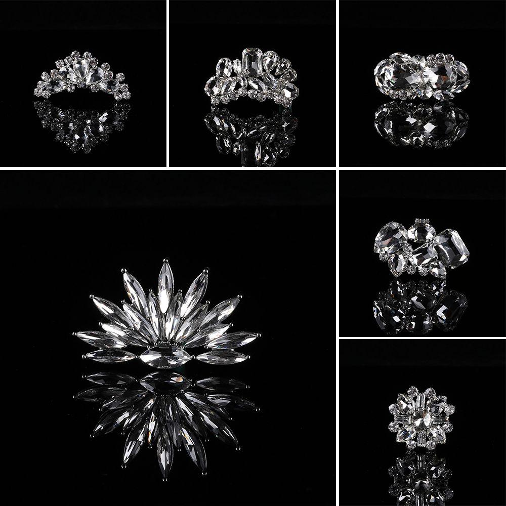 2PCS Shoe Accessories Pearl Brooch Shoe Clip Wedding Shoe Decorations Charm Buckle Shiny Decorative Clips