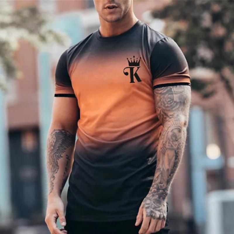 Men O Neck Letters Print T Shirt Casual O Neck 3d Tees Breathable Polyester Sportwear T-shirts
