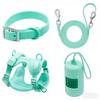 Dog Harness Set PVC Waterproof Chew Proof Small Dogs Leash Collar