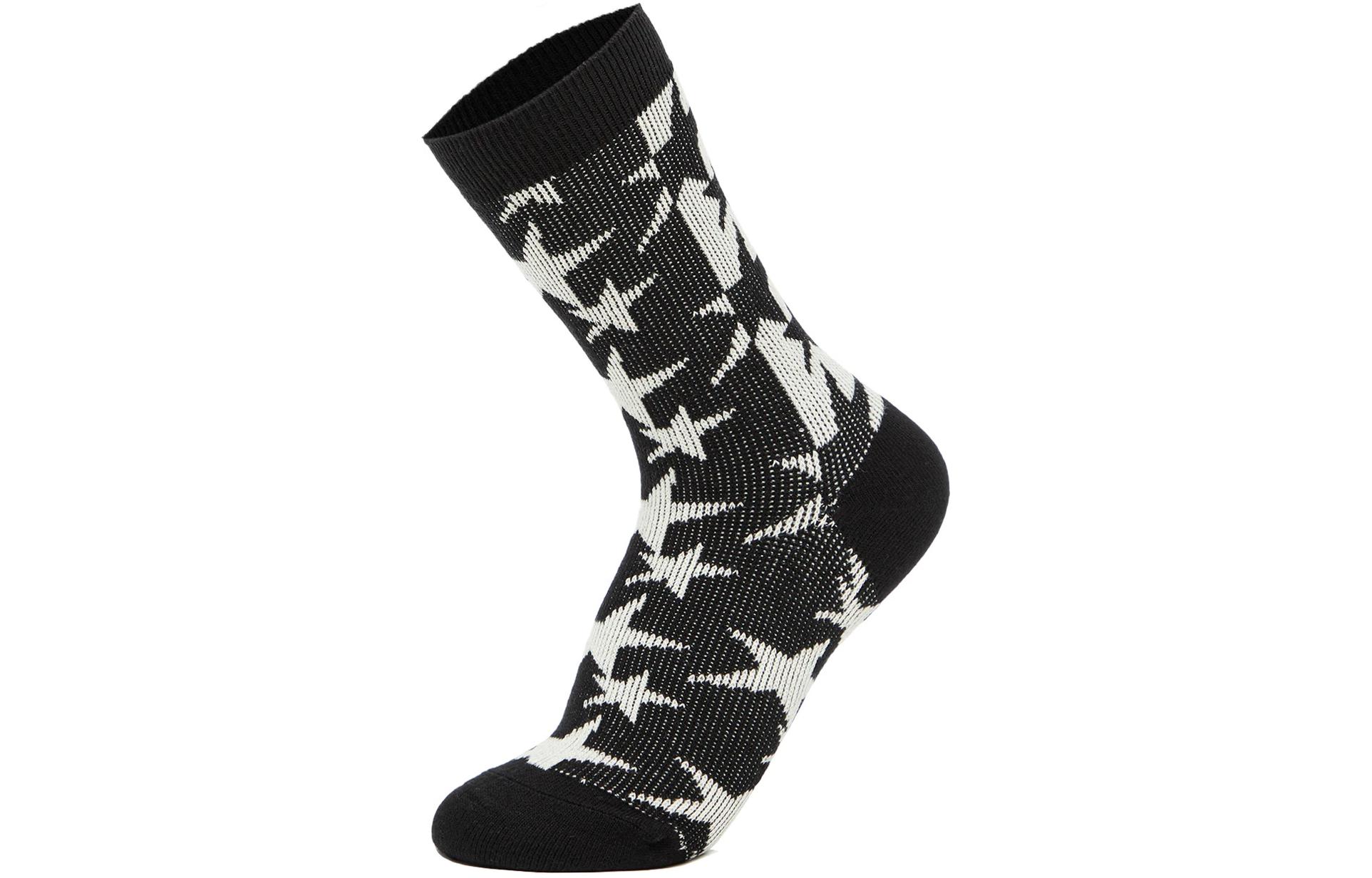 Li Ning Crew Socks Unisex 1 Pack Black & Black AWLU027-1 L