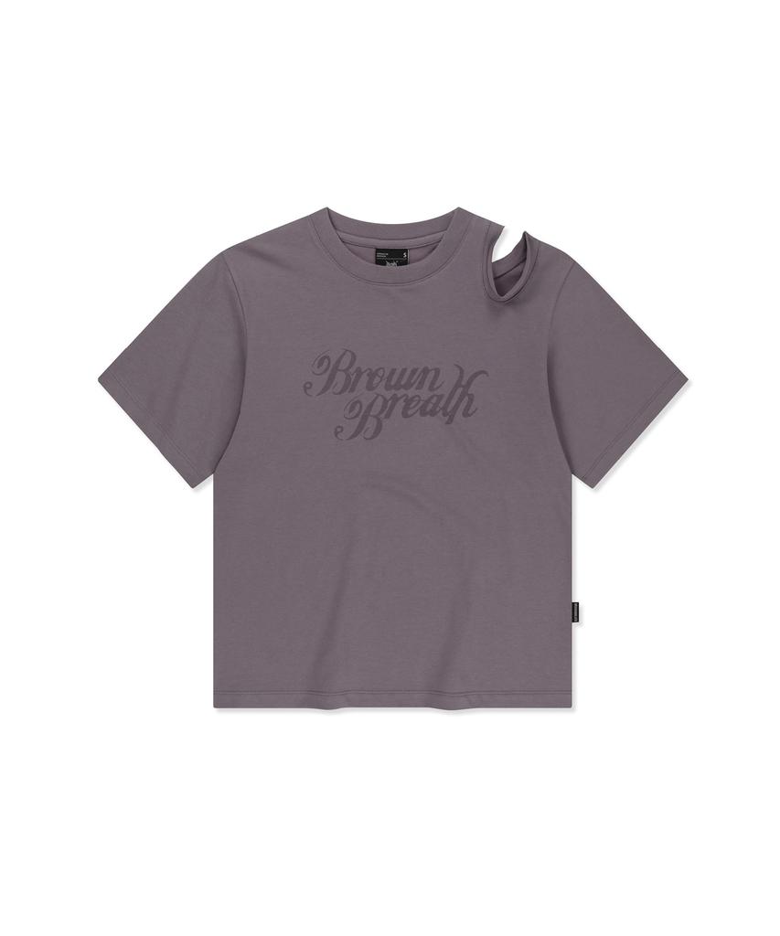 BROWNBREATH W Cut Out Tee - Lavender