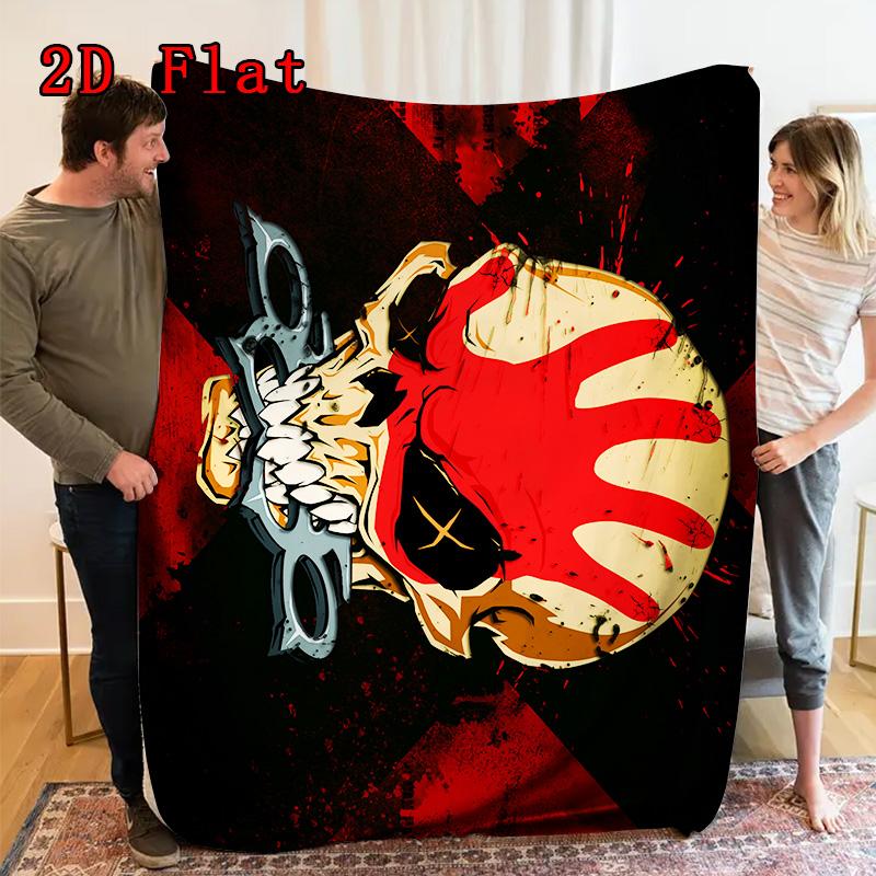 Coperta di Flanella con Fantasia Piatta 2D Colorata Five Finger Death Alta Qualità Calore e Comfort per Tutte le Stagioni Perfetta per Regali di Natale.