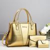 Mother and Child Bag Three-piece Handbag Crocodile Pattern Shoulder Messenger Bag Autumn and Winter Large Capacity Women's Mother Practical