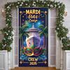 Bead Ornament Display Beaded Garland Mardi Gras Banner Feather Decoration Banner Colorful Mask Festive Backdrop For Holiday