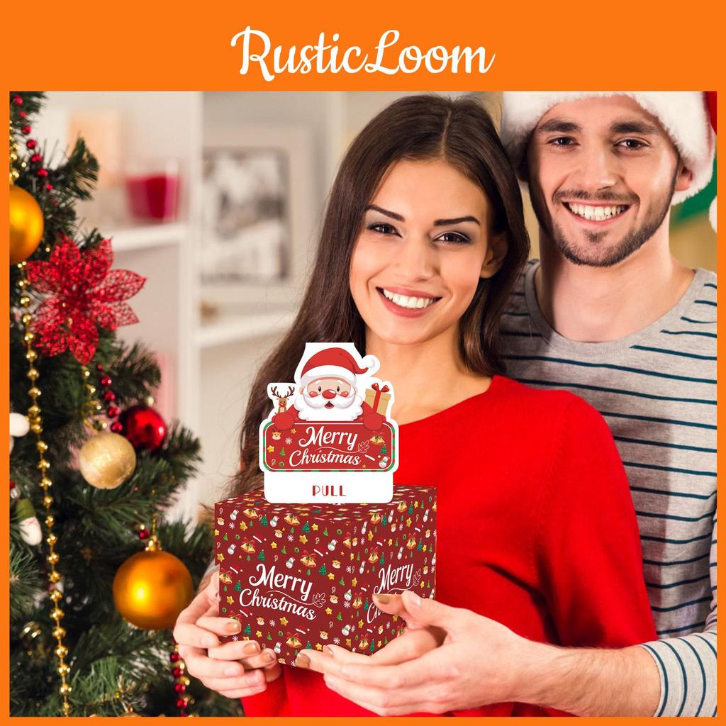 Santa Claus Red Pattern Surprise Gift Box Christmas Decoration Atmosphere Prop