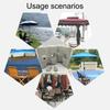 Weighted Umbrella Base Round Parasol Weighted Base Windproof Canopy Stand Easy Assembly Drum Weights Fill With Water Or Sand For