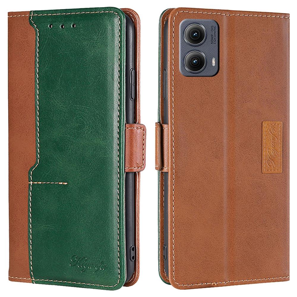 

For Motorola Edge (2024) 5G Case Contrast Color Wallet Leather Phone Cover E