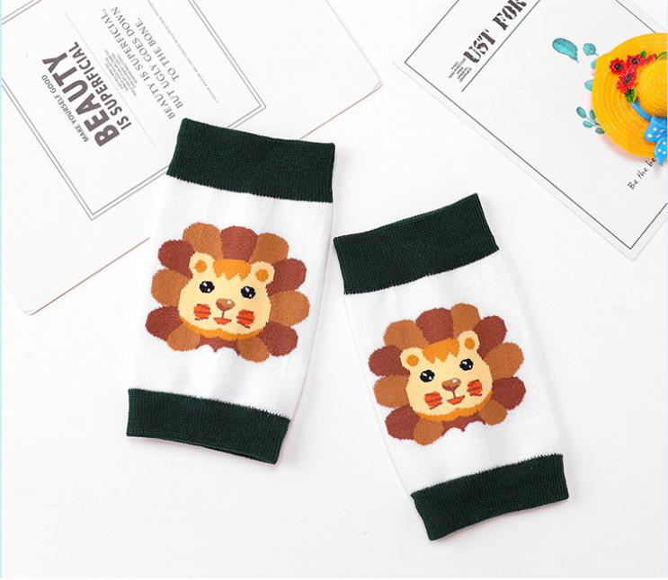 Summer Cotton Cartoon Lion Baby Knee Pads for Crawling and Dance One Size
