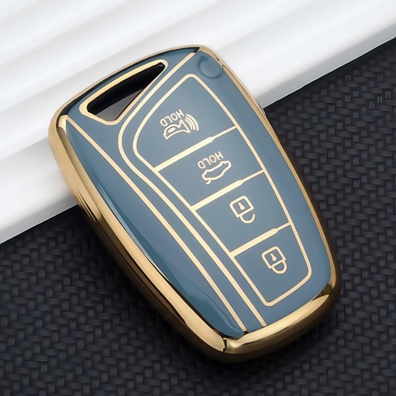 3/4 Button TPU Remote Key Case Cover Holder For Hyundai Grandeur HG Sedan Genesis G80 Santa Fe 3DM Grand SantaFe 2018 IX45 EQUUS Azera